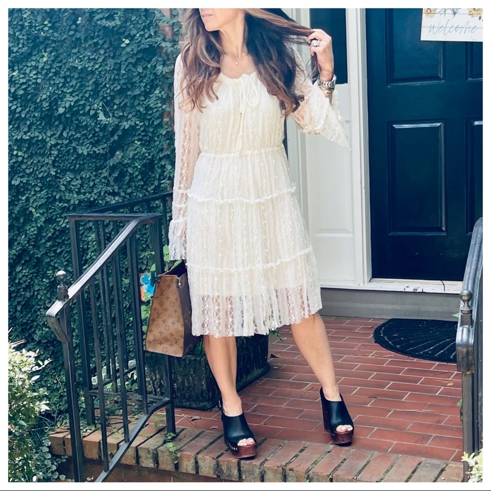 #07 Bohemian chic vintage style Lace dress - Picture 2 of 6